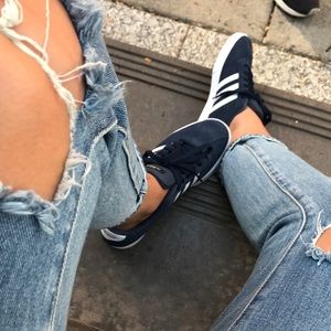 Blue adidas shoes